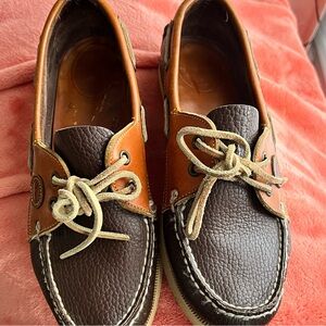 Dooney & Bourke Dark Brown and Tan Women’s Boat Shoes Size 7M